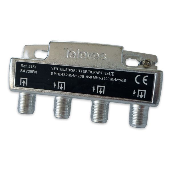 Televes Repartidor Interior 3 Direcções 7dB F DC - 5151