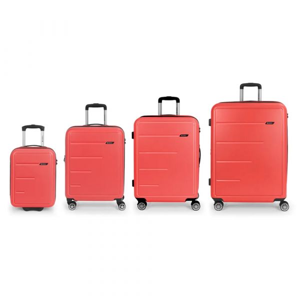 Gabol Mala Com Rodinhas Future Plus Spinner Expandable 240l 4 Unidades Coral One Size