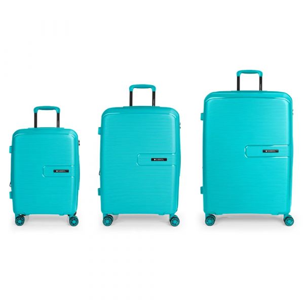 Gabol Mala Com Rodinhas Steady Spinner Expandable 195l 3 Unidades Turquoise One Size