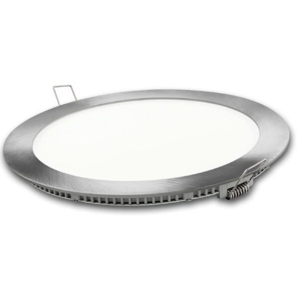 DOWNLIGHT LED ALUM.PLANO PLATA L/F. 18W