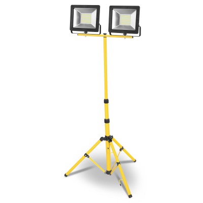 TRIPÉ COM PROJ. LED 2X70W C/5MTS CABO 6400K
