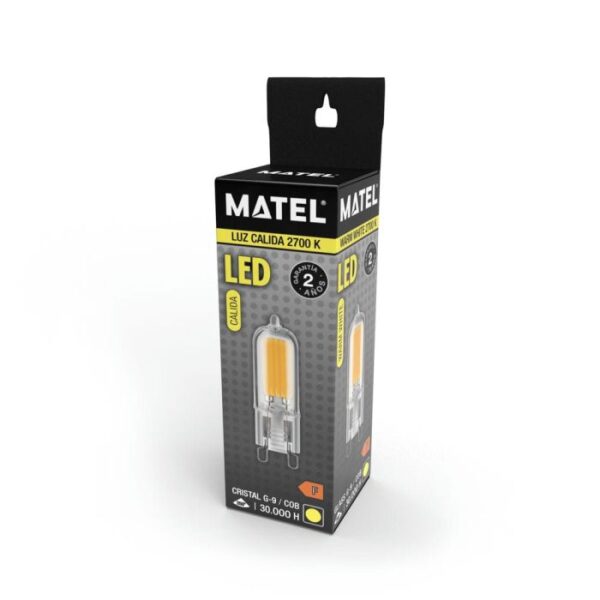 BOMB.LED CRISTAL G9 2W.230V.CALIDA
