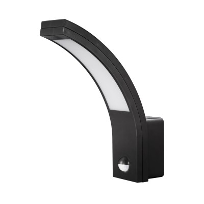 Aplique led sensor IP54 PRETO 10 W. FRIO