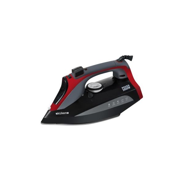 Ferro Kuken a Vapor 3000W Base Inox Vermelho - 34103