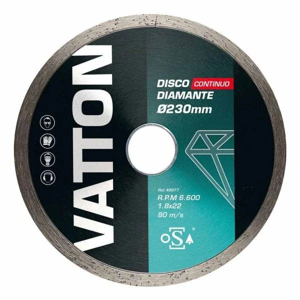 Vatton 230 Mm Disco Contínuo de OSA de Diamante Prateado