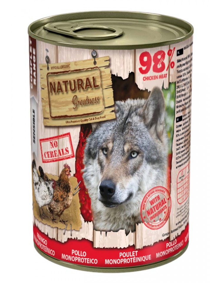 Ração Húmida Natural Greatness Chicken 400g
