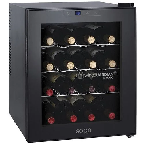 Cave de Vinho Sogo NEV-SS-145 | 48x42x51 cm | 16 Garrafas | A | Preto
