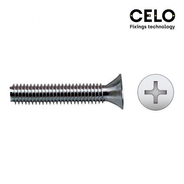 Celo Caixa 500 Uni. Parafuso de Métrica. Escariador, Philips Din/ref 965 5x10 Galvanizado - 17246