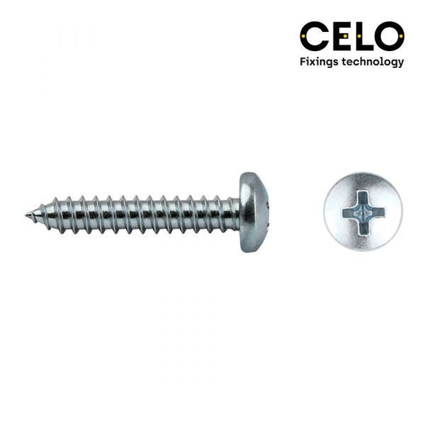 Celo Caixa 250 Uni. Parafuso Chapa Cabeça de Queijo Philips Din/ref 7981 5,5x45 Galvanizado - 17238