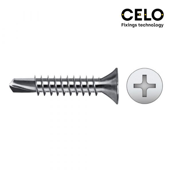 Celo Caixa 250 Uni. Ponta Broca Escariado Philips Din/ref 7504P 4,8X25 Galvanizado - ELK17297