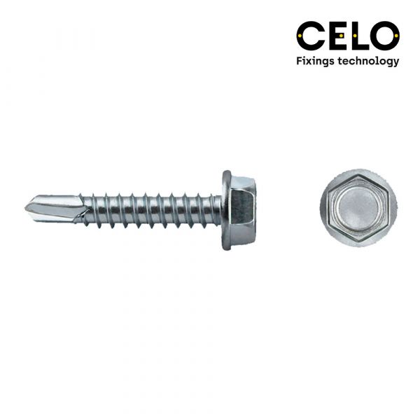Celo Caixa 100 Uni. Ponta Broca Hexagonal Din/ref 7504K 6,3x50 Galvanizado - ELK17390