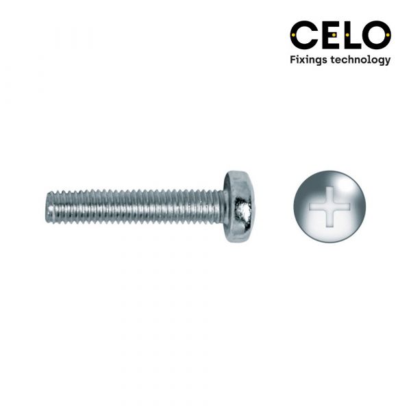 Celo Caixa 500UNI Parafuso Métrico Pan Philips Din / Ref 7985 4X30 Zinc Plated Zeal