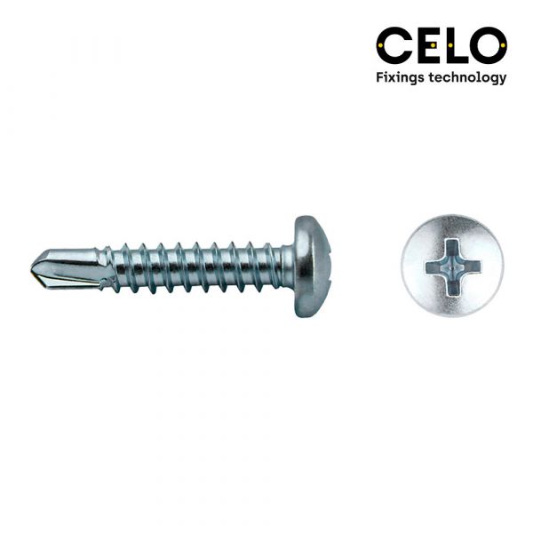 Celo Caixa 250 Uni. Ponta Broca Cabeça de Queijo Philips Din/ref 7504n 4,2x50 Galvanizado - 17239