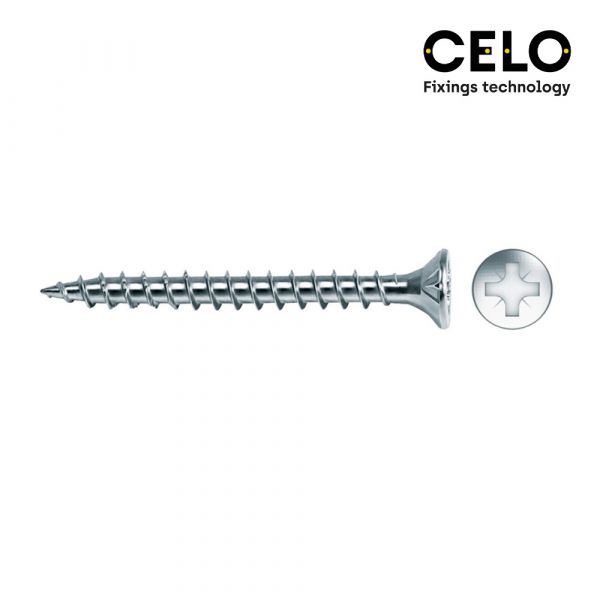 Celo Caixa 500UN Parafuso Madeira Pozi Din/ref Vlox 4,5X25 Zinc + Lubr - ELK17080