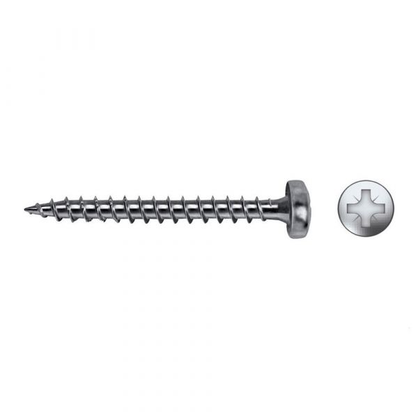 Celo Parafuso para Madeira VLOX B Rosca Completa Cabeça Escareada Alomada PZ Zincado Ø 4,5 x 50 mm