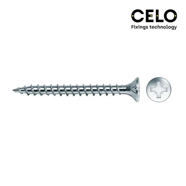 Celo Caixa 200UN Parafuso Madeira Pozi Din/ref Vlox 4X40 Zincado+lubr. - ELK17073