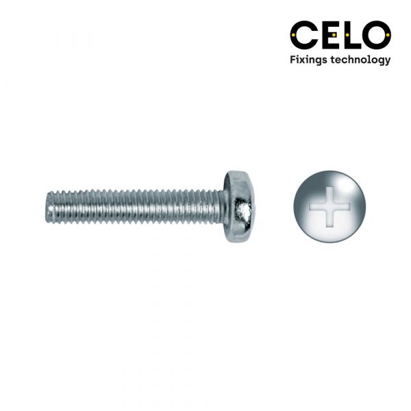 Celo Caixa 150UN Parafuso Metrico Cabeça de Queijo Philips Din/ref 7985 6X40 Zincado - ELK17111
