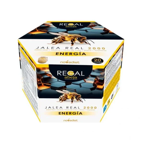 Novadiet Regal Abelha Energia Geleia Real 2000 20 Ampolas