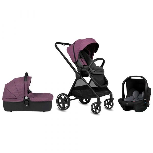 Trio CasualPlay Match 3 Optim + Cadeira Auto i-Size + Alcofa Purple