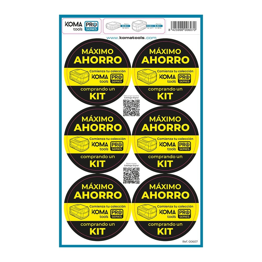 Autocolantes máxima poupança koma tools