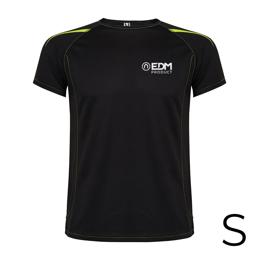 *merchandising* t-shirt desporto preta tamanho-s roly edm