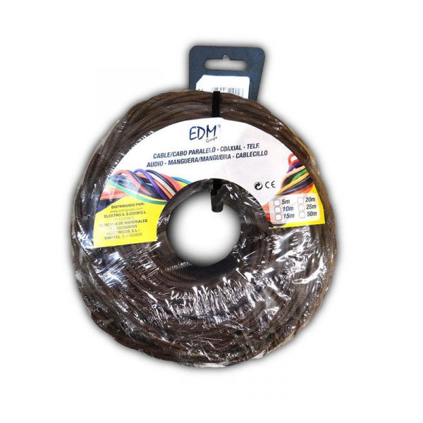 EDM Cabo Texti Trançado 3X1Mm Cartanho 25Mts