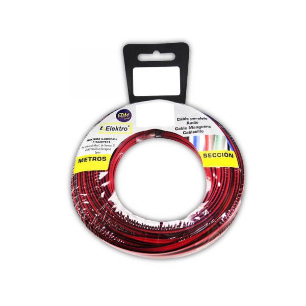 EDM Cabo Elétrico para Telefone 2X0,75Mm Vermelho/Preto 50Mts (audio)