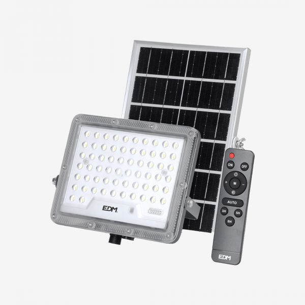 EDM Projetor Solar Slim 50W 600lm 6500K Cinzento/Preto