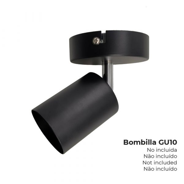 EDM Foco Preto 1 Elemento GU10