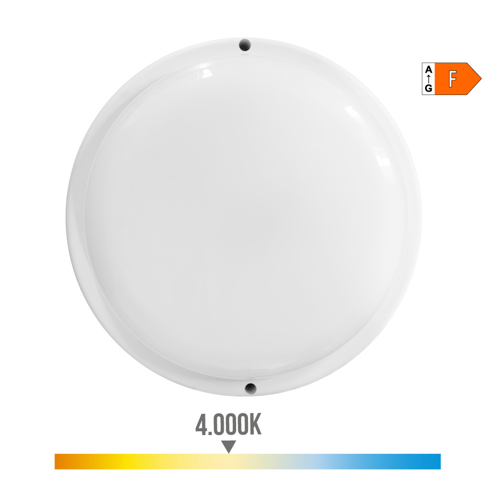 Aplique redondo led com sensor crepuscular e de movimento 18w 1820lm 4.000k luz do dia edm