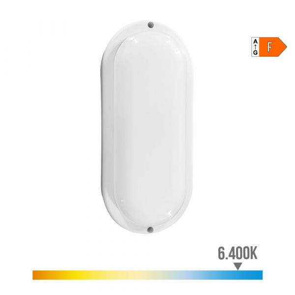 EDM Aplique Oval LED Sensor Crepuscular e Movimento 18W 6400K Branco