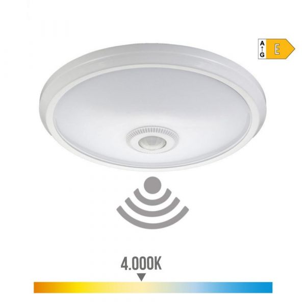 EDM Candeeiro/Aplique Superfície LED Sensor Emergência 16W 4000K Luz Dia
