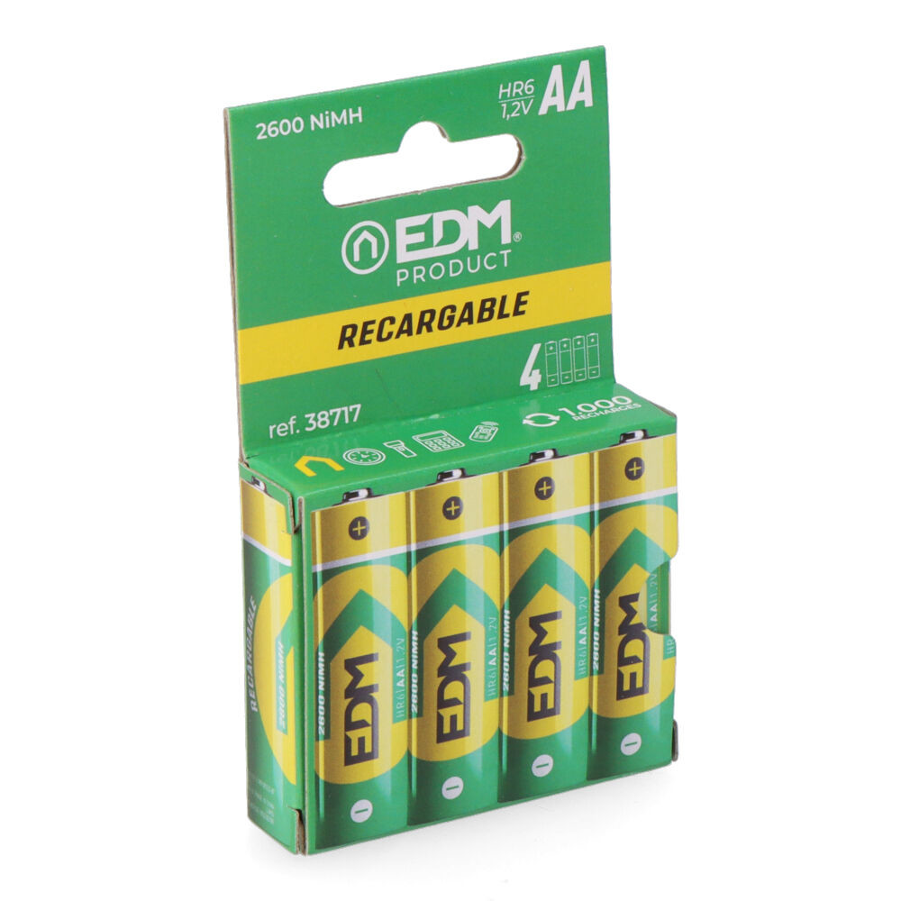 Bateria recarregável eco-série aa - lr06 2600 ma, ø14,5 x 50,5 mm, 4 unidades