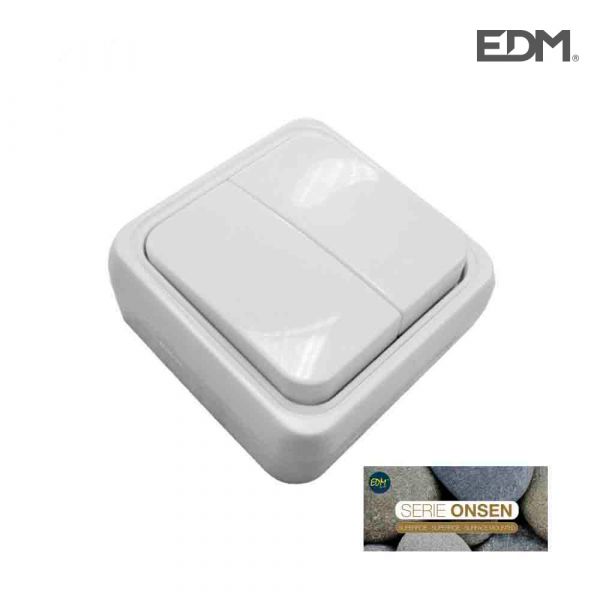 EDM Interruptor Duplo Superficie Serie Onsen Blister - ELK43166