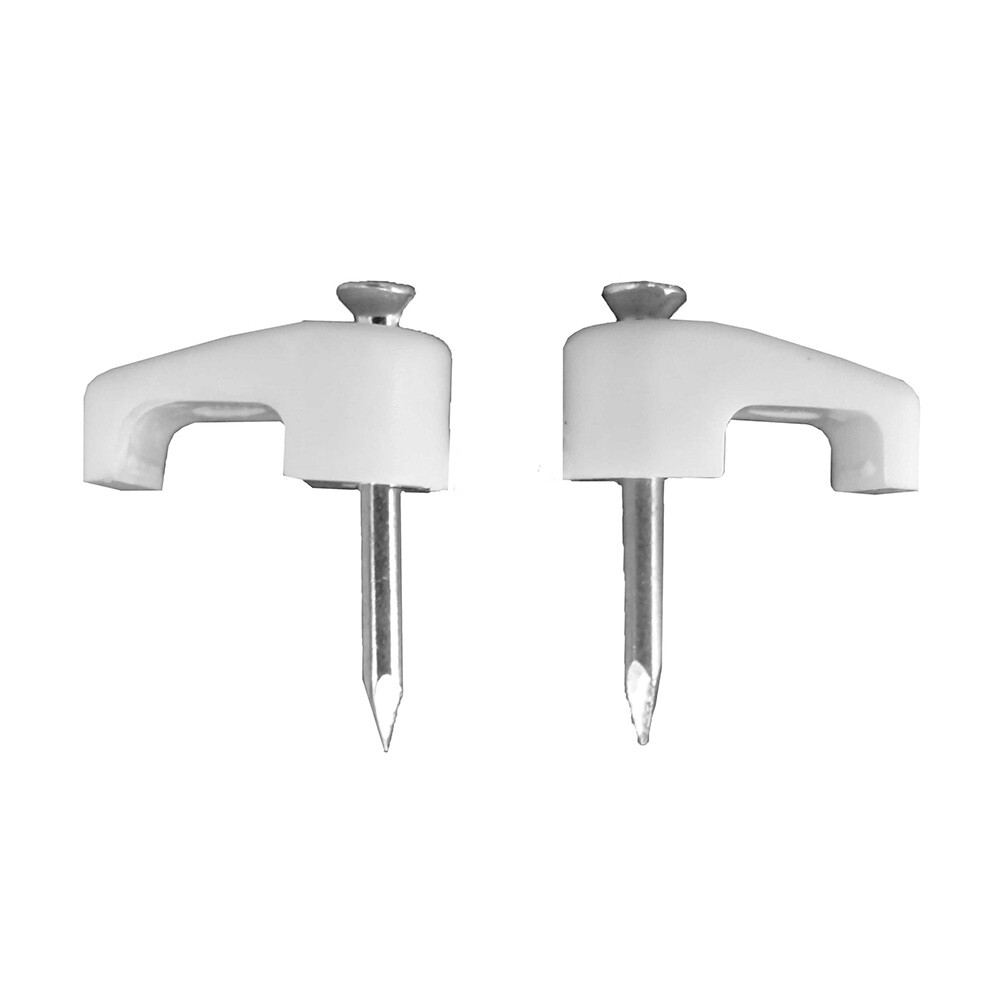 Abraçadeira plana branca com prego 2x2,5mm n°2 (caixa 100 unid.)