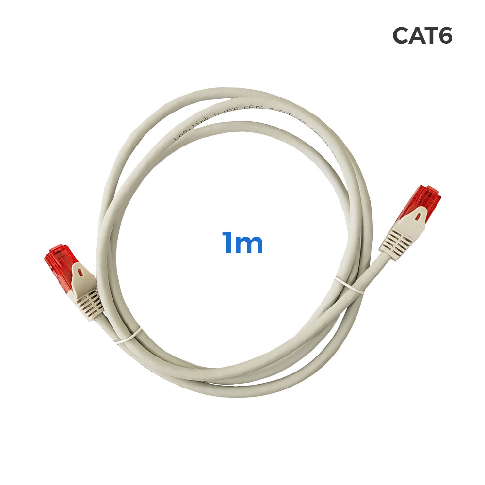 Cabo utp cat.6 conector rj45 cobre lszh cinzento 1m
