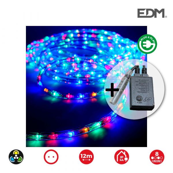 EDM Kit Flexiled Multifunção Multicor IP44 230V 12m - ELK71490