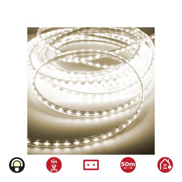EDM Tira LED 60 LEDs/m Branco Quente 3200K IP44 220-240V 50m