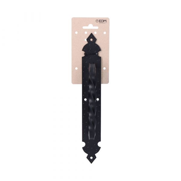EDM Maçaneta de Porta Forjada Preta de 275mm em Cartão de Suspensão - 85256