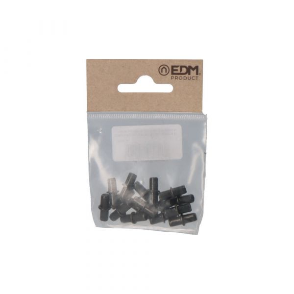 EDM Pack 16 Unid. Suporte para Estantes de Ferro Redondo nº5 Preto - 85352