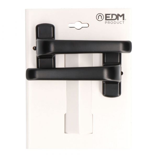 EDM Puxador 6800 Alumínio Preto 7 x 2,5 x 13 cm 2 Unidades