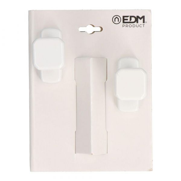 EDM Maçaneta Recuperável 6807 Alumínio Branco 80x39mm