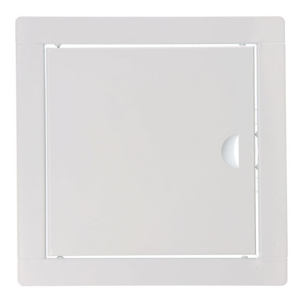EDM Tampa de Registro Quadrada Encastrável Aço Branco 20x20cm