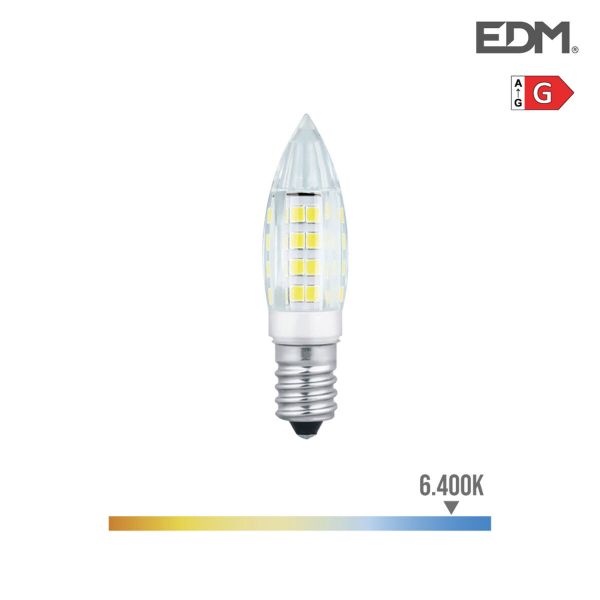 EDM Lâmpada Mini Vela Led E14 3w 280 Lm 6400k Luz Fria - EDM98884