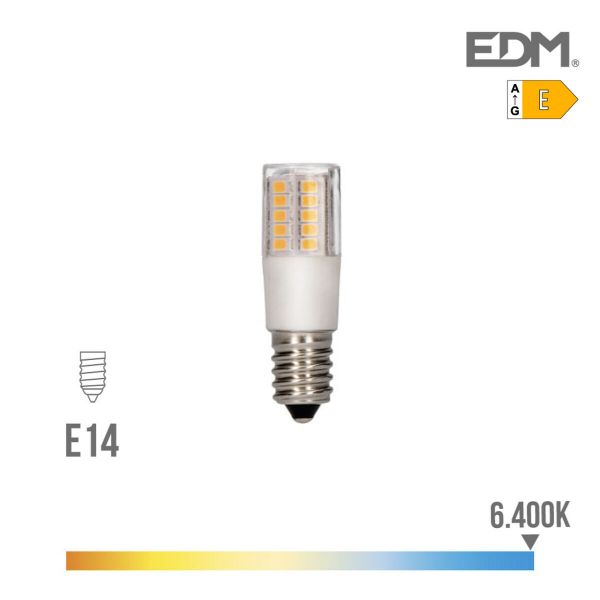 EDM Lampada Tubular LED E14 5,5W 650 Lm 6400K Luz Fria - ELK98893