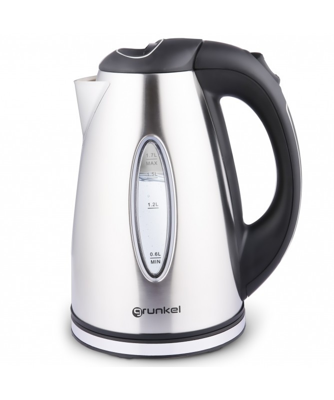 Grunkel Chaleira Elétrica HV-16GX 1.7L 2000W-2200W Aço Inoxidável Preta