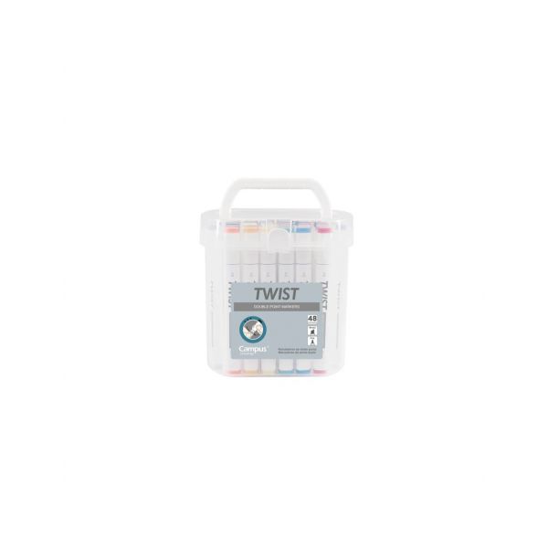 Campus Marcadores Ponta Dupla Twist 48 Cores