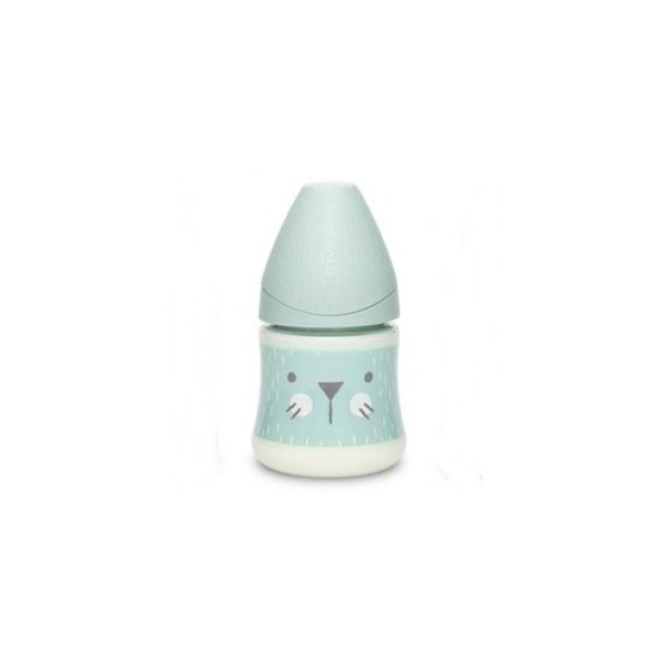 Suavinex Biberão Premium C/ Tetina Silicone 150ml +0m - Coelhinho Verde - S300968CV