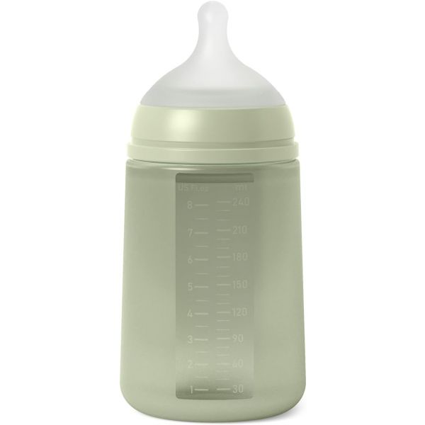 Suavinex Biberão de Silicone Tetina SX Pro Fluxo Médio Verde 240ml