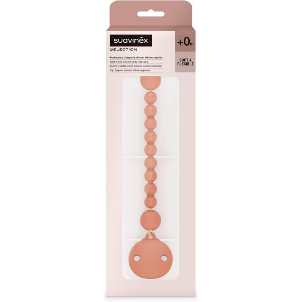 Suavinex Col Ess Porta-Chupetas Corrente Silicone Terracota (7295014T)